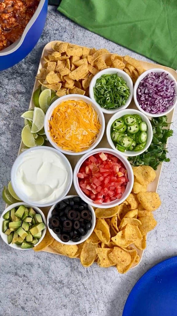 Chili toppings board step 3