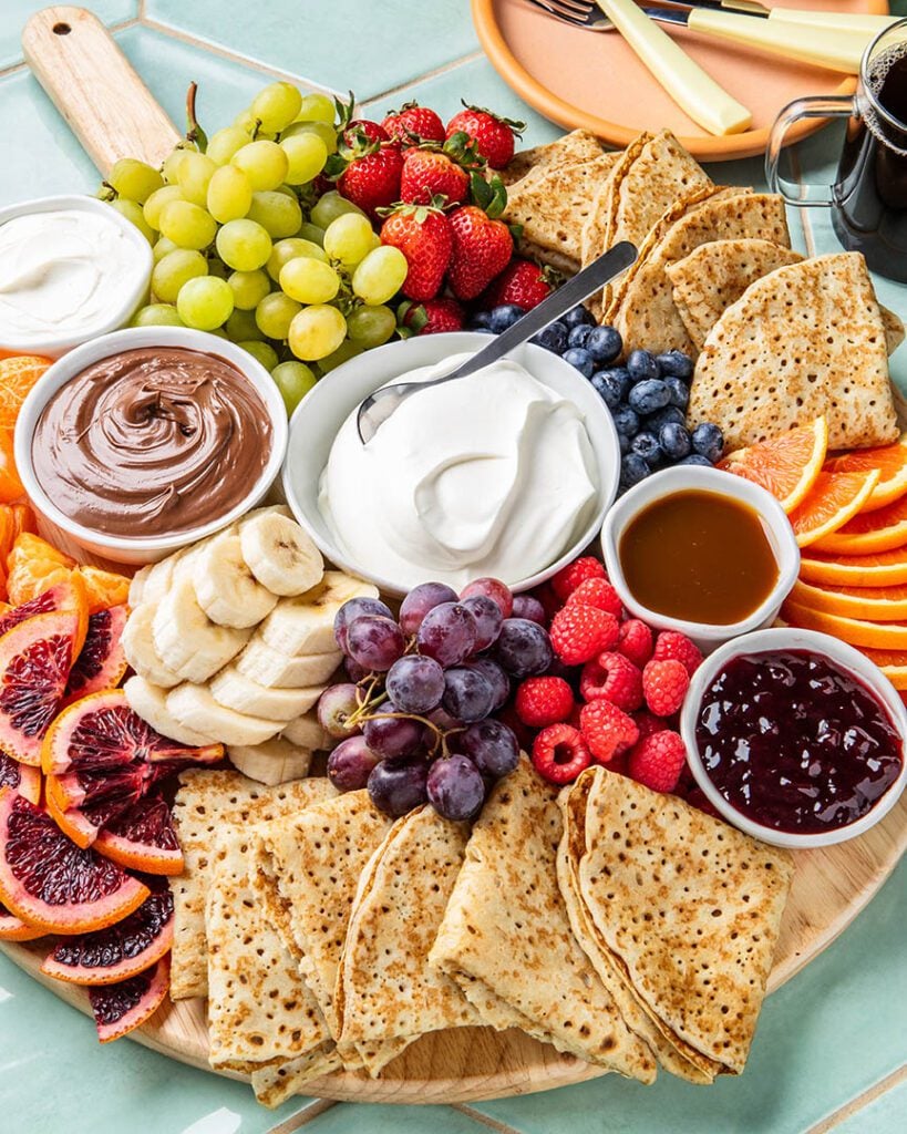 sweet crepe toppings bar