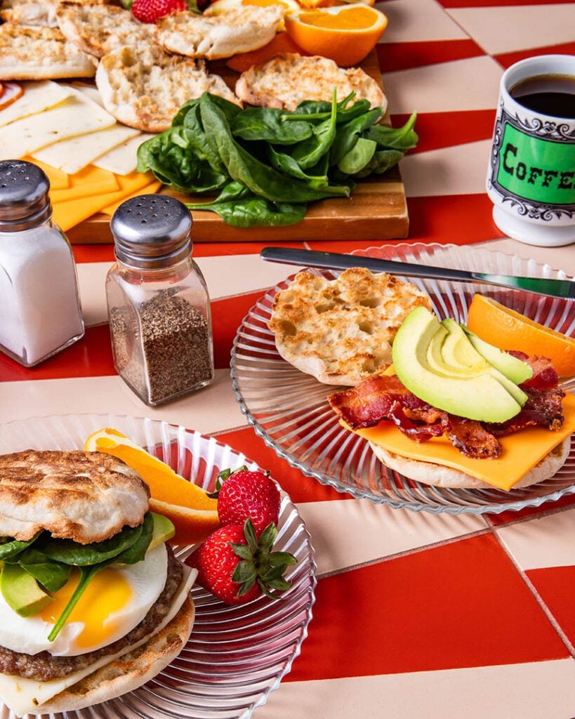 english muffin egg sandwich breakfast ideas