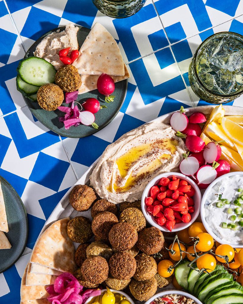 falafel wrap recipe board