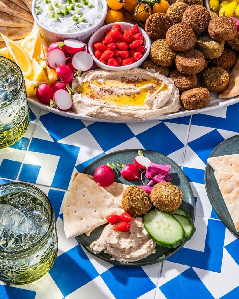 healthy falafel recipe board