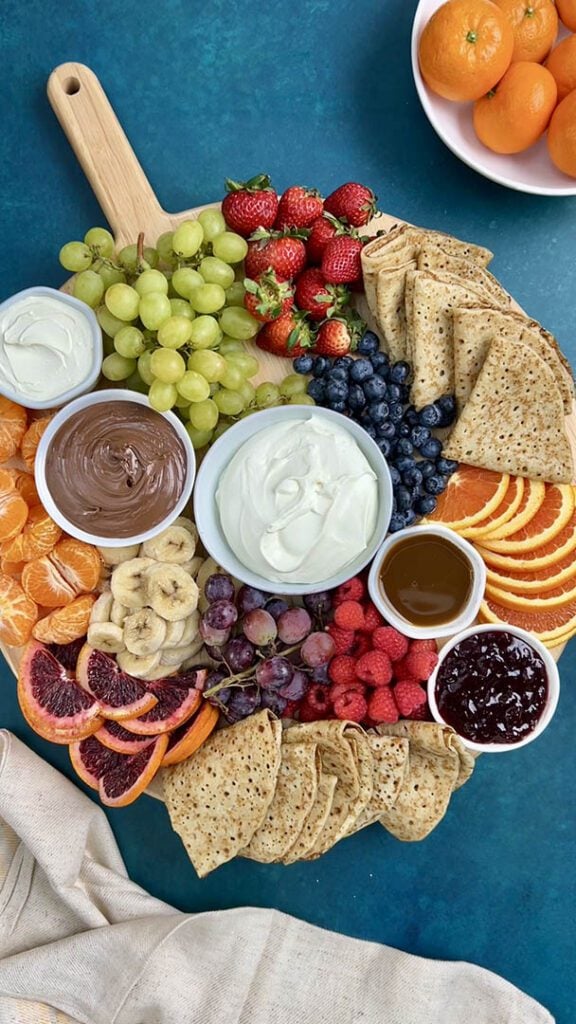 build your own crepe toppings bar