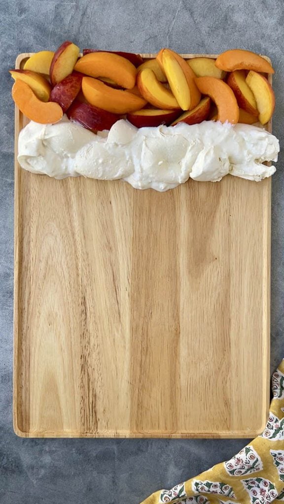 peaches & burrata board how to
