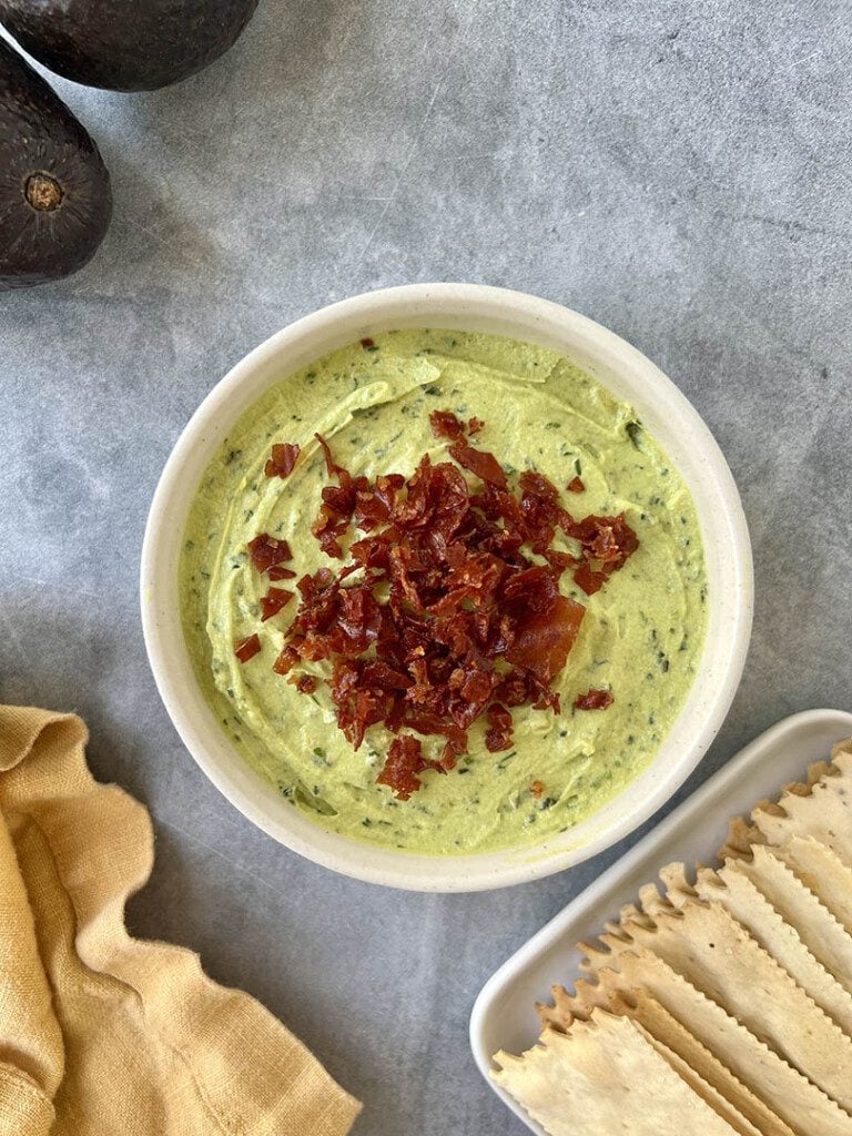 avocado prosciutto goat cheese dip