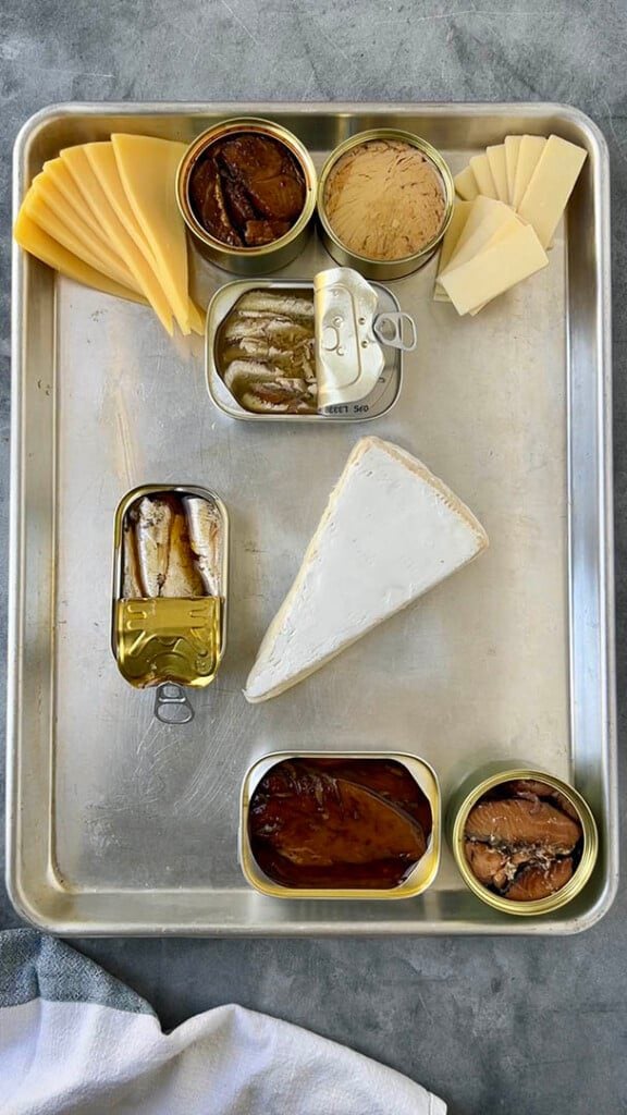 Tinned Fish Board With Cheese