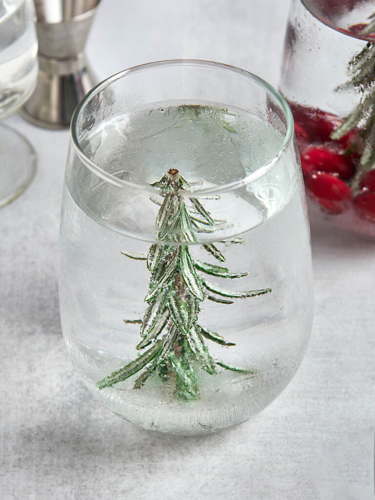 rosemary snow globe drink
