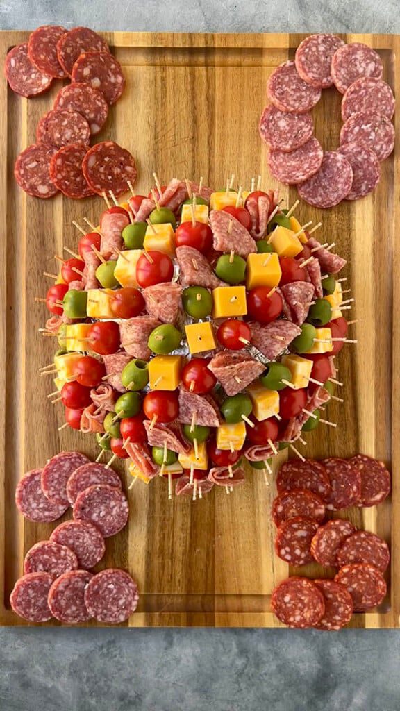 New Year's charcuterie ball how-to 3