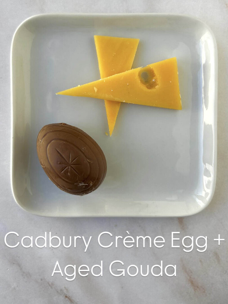 Cadbury creme egg & aged gouda