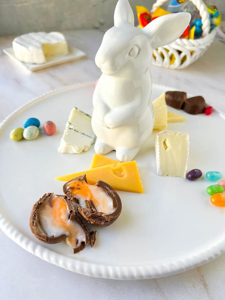 Easter Candy and Cheese Pairings Board
