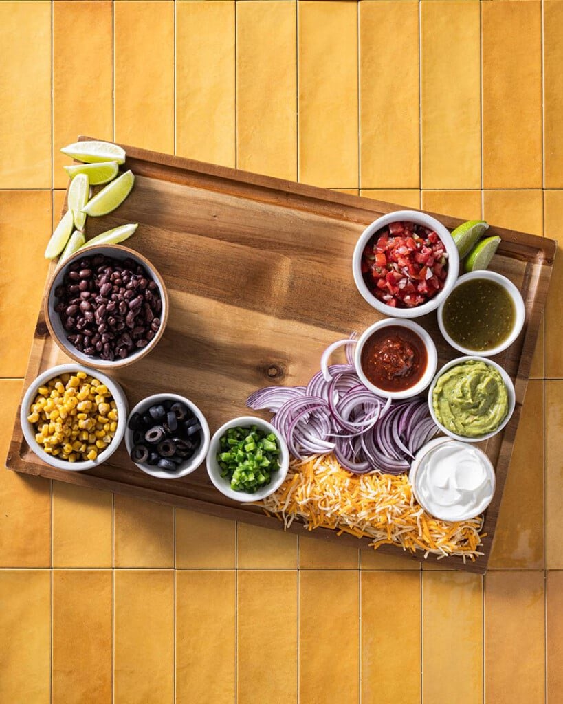 how to make a nacho toppings bar