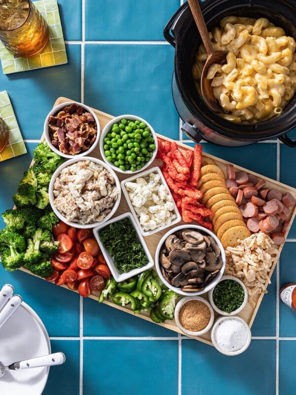 Mac & Cheese Toppings Board