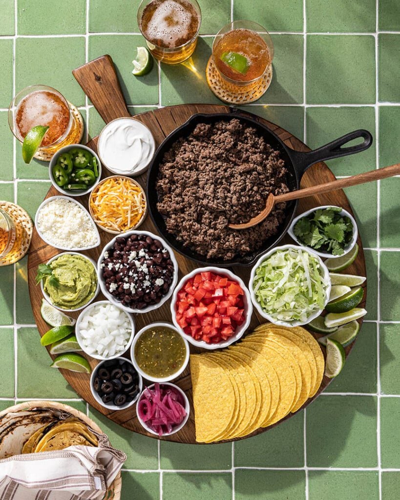 taco toppings bar