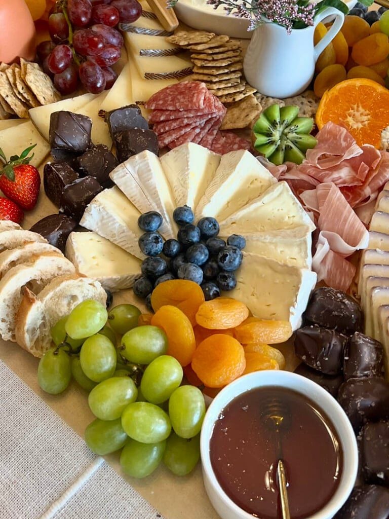 costco brie on a grazing table