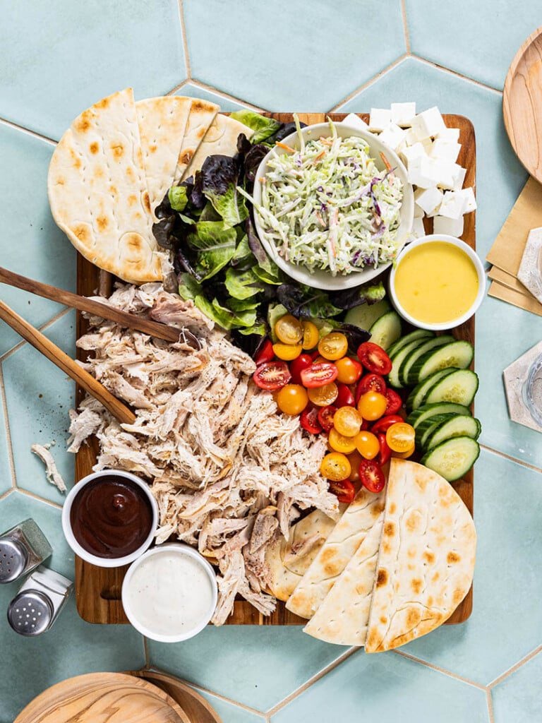pulled Rotisserie chicken board