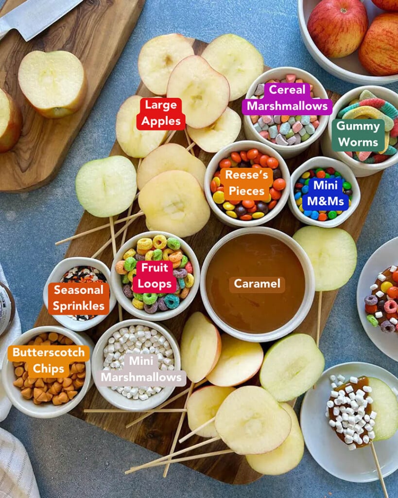 DIY Caramel Apple Bar Ingredients List