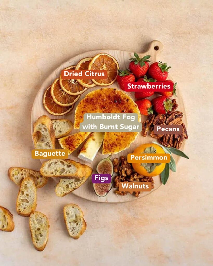 Humboldt Fog or Brie Brûlée Appetizer Ingredients List