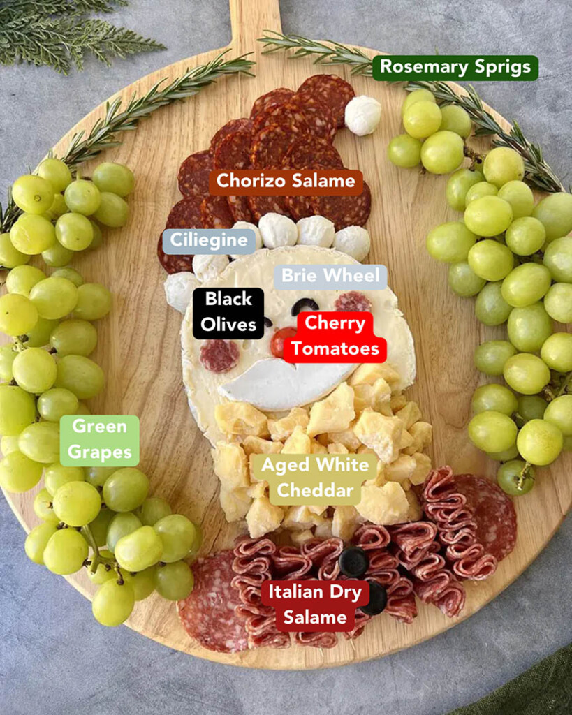 Santa Charcuterie Board Ingredients List