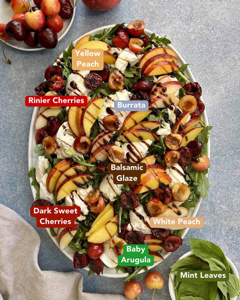 Stone Fruit Salad with Burrata Ingredients List
